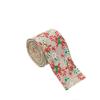 Xmas Linen Christmas Ribbon Tree Printed Bouquet Ribbon Gift Box Packing Strap  Christmas Decor