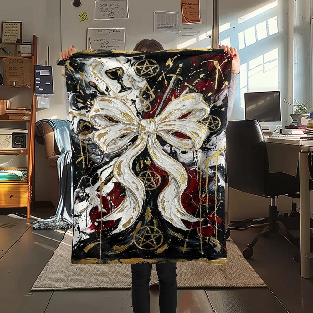 1Pc Butterfly Print Flannel Blanket, High quality Comfortable for All Seasons, Home Decor, Warmth and Comfort, Perfect for Christmas Gifts W111