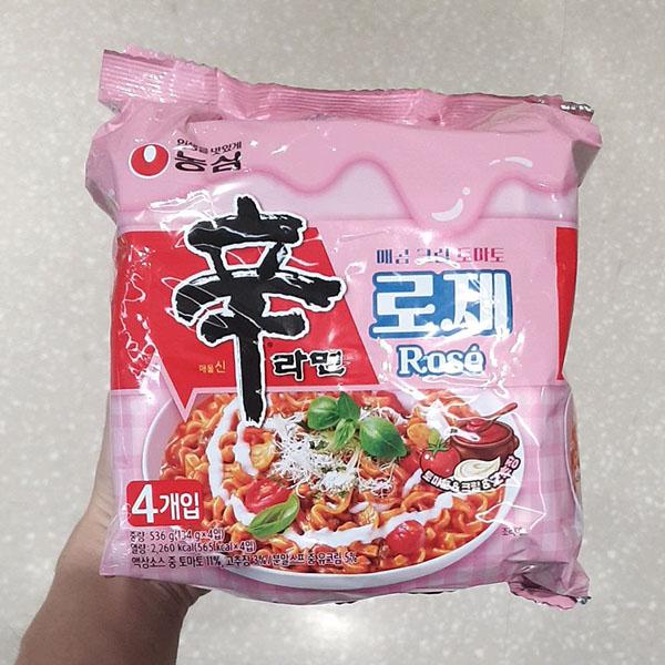 Лапша Nongshim Shin Ramyun со вкусом розы 134 г x 4 упаковки
