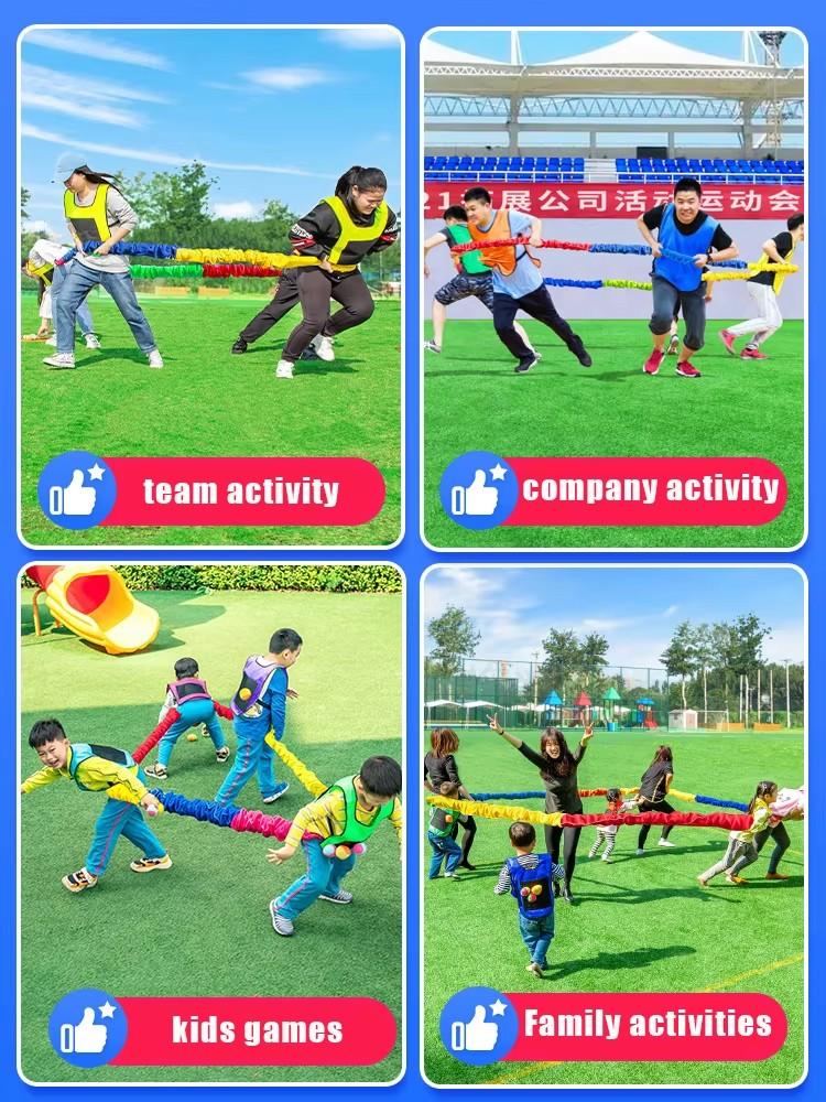 Outdoor Games Team Building Develop Sport  Entertainment Toys Children Elasticity Rope Circle Running Push for Kids Sensory Rope