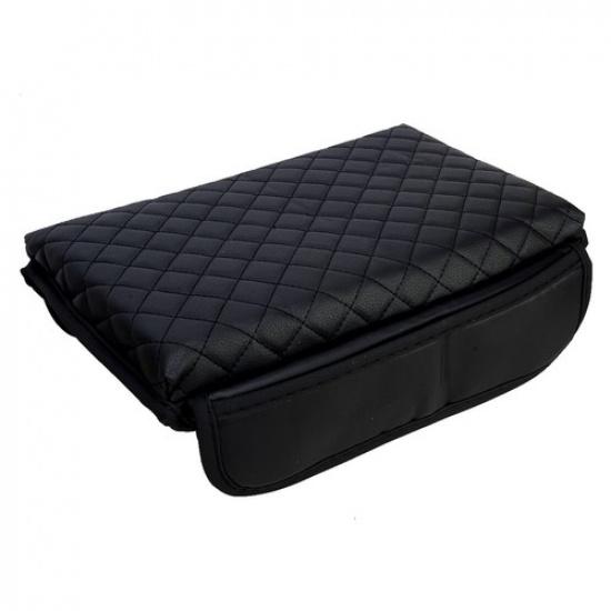 Car Armrest Cushion Cover Center Console Box Pad Protector & Storage Pockets