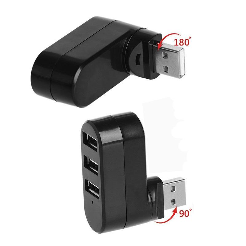 VAORLO Горячие USB-концентраторы, 3 порта, концентратор USB 2,0, мини-поворотный разветвитель, адаптер-концентратор для ПК, ноутбука, ноутбука Mac, USB 2,0, разветвитель-концентратор