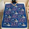 New York Giants Printed Flannel Blanket, soft throw for bedroom sofa, washable, fan merchandise, great gift.