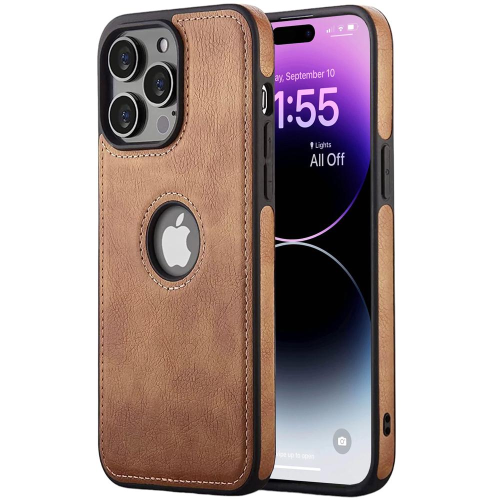 Ультратонкий кожаный чехол для телефона для iPhone 14 13 12 11 Pro Max XS XR X SE 7 8 Plus, противоударный бампер, мягкая деловая задняя крышка