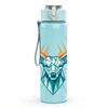 1PC Blue Deer Head Art Pattern 750ml Color Plastic Sports Water Bottle Leakproof Flip Straw Lid Suitable for Sports Office Home Use