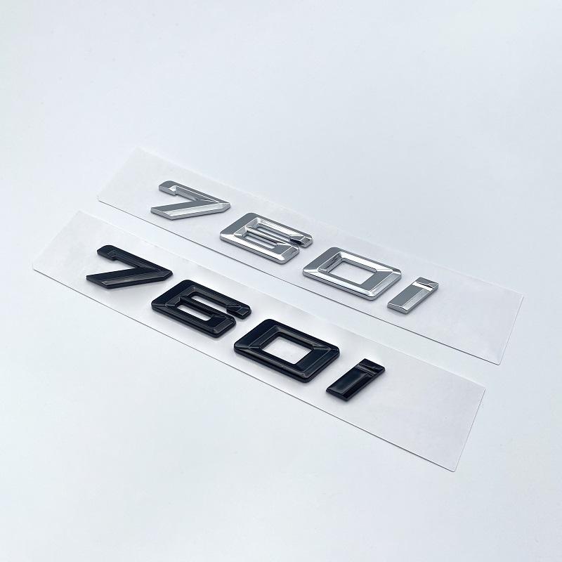 Chrome Black 730i 740i 745i 750i 760i ABS Emblem for BMW 7 Series F03 F04 G112 Car Tail Rear Trunk Logo Sticker Accessories tx2