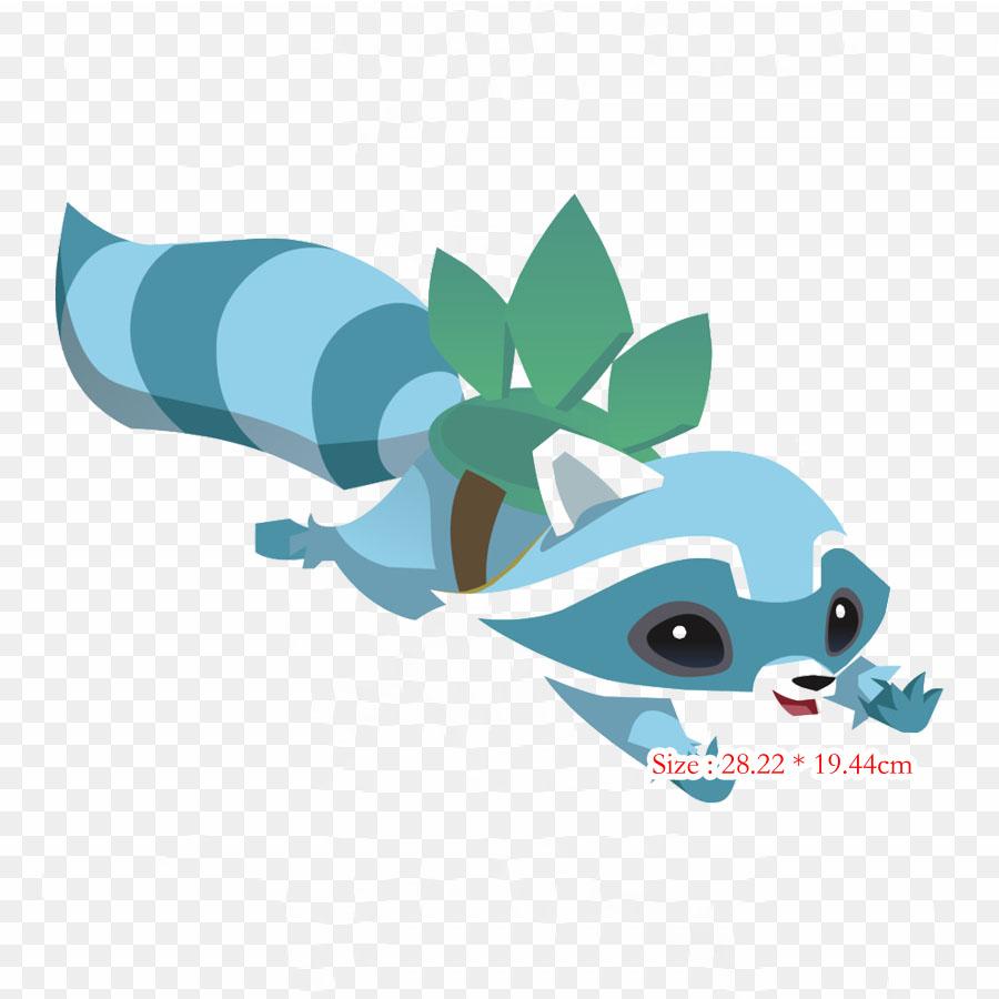 Animal Jam Raccoon Raccoon Animal Jam Iron On Heat Transfer Printing Vinyl Patches Sticker for Clothes DIY Appliques Washable Patches
