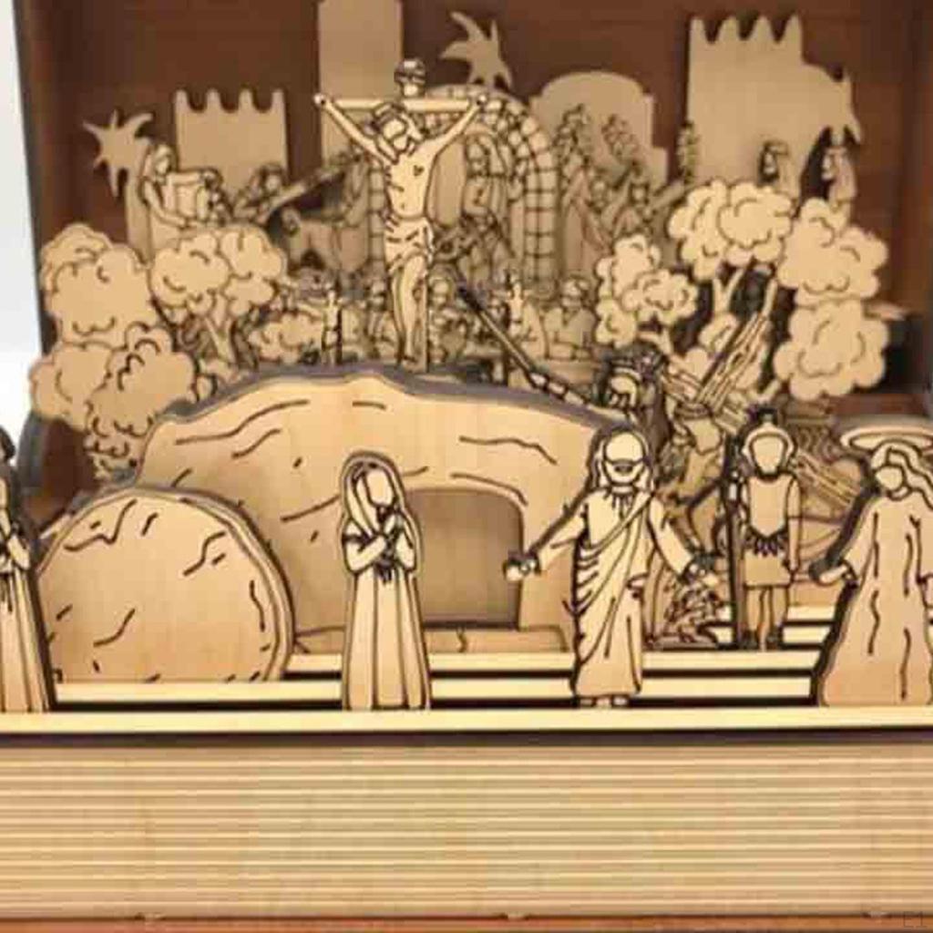 Easter Statue Ornament Sculpture Decoration Gifts Wooden Educational Gift Holy Week
