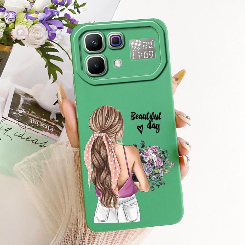 Чехол для Infinix Note 60 Pro X6878 Красивая Девушка Цветочный Расписной Чехол Мягкий Силиконовый Чехол Для Infinix Note 60 Ultra Note60 Pro Сумки