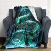 1pc Dragon Fantasy Lightweight Flannel Blanket, Comfortable and Warm Blanket, for Office and Camping Sofa Bed, Livingroom087