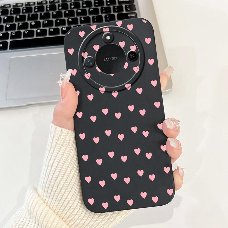 Phone Case For Honor X9c Smart 5G Pretty Girl Flower Printed Soft Silicone Back Cover For Honor X9C X9cSmart Cases Bumpers