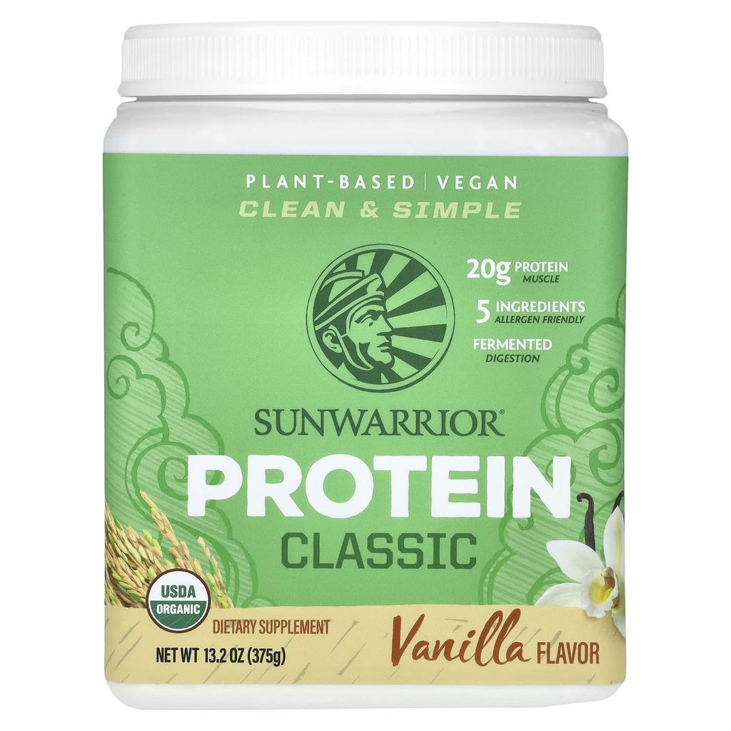 Sunwarrior Classic Protein, Vanilla, 13.2 Oz (375 G)