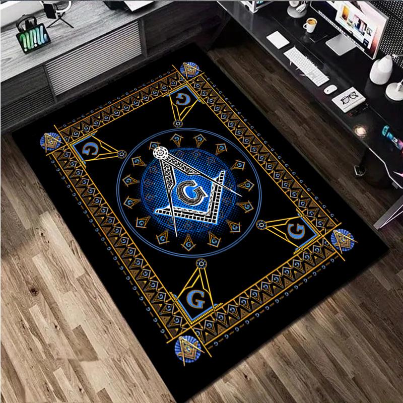 Freemason 1Pc Print Rug - home decoration Carpet For Living Room Bedroom Flooring Computer Chair Area Rug