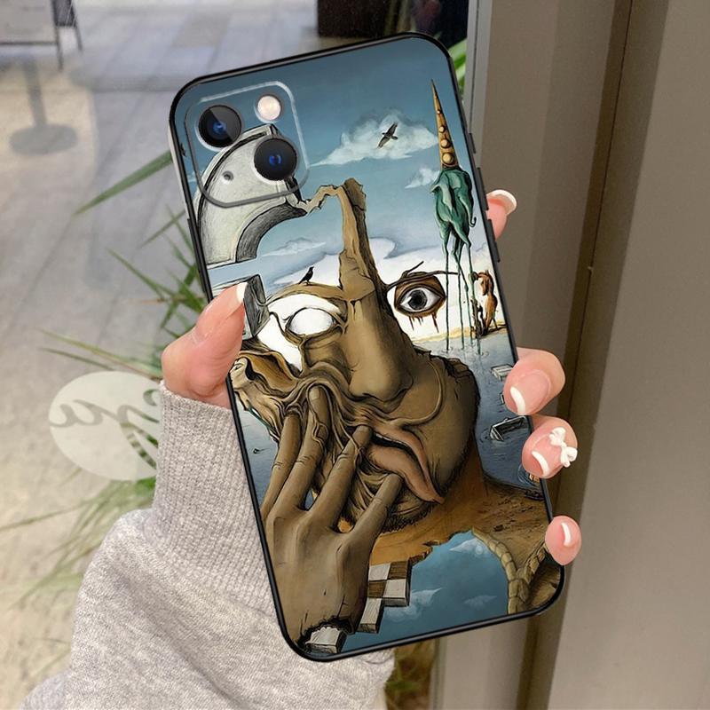 Чехол для телефона с картиной Сальвадора Дали для iPhone 16 Pro Max 14 11 12 13 15 Pro Max Mini XR 16e 15 16 Plus Задняя крышка