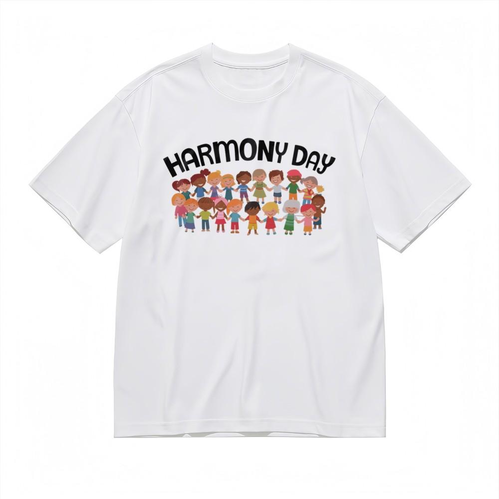 Women's Trend Comfy Classic T-Shirt Kids Diversity Art Colorful Design Print Tee