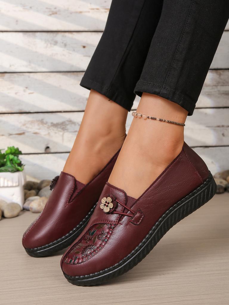 Женские кожаные туфли на плоской подошве, женские лоферы весна-осень, классическая базовая модель, мамины туфли, нескользящие и удобные