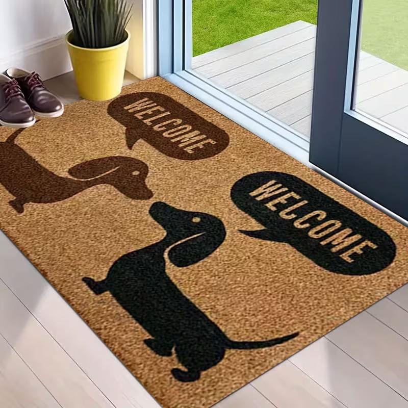 Sausage Dog Carpet with Cute Pet Sausage Dog Soft and Non Slip Indoor Mat Suitable for Bedroom Living Room Kitchen Theme Carpet