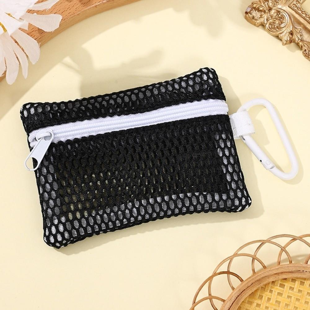 Square Transparent Mesh Bag Fashionable Mesh Jewelry Bag Mesh Makeup Bag Unisex
