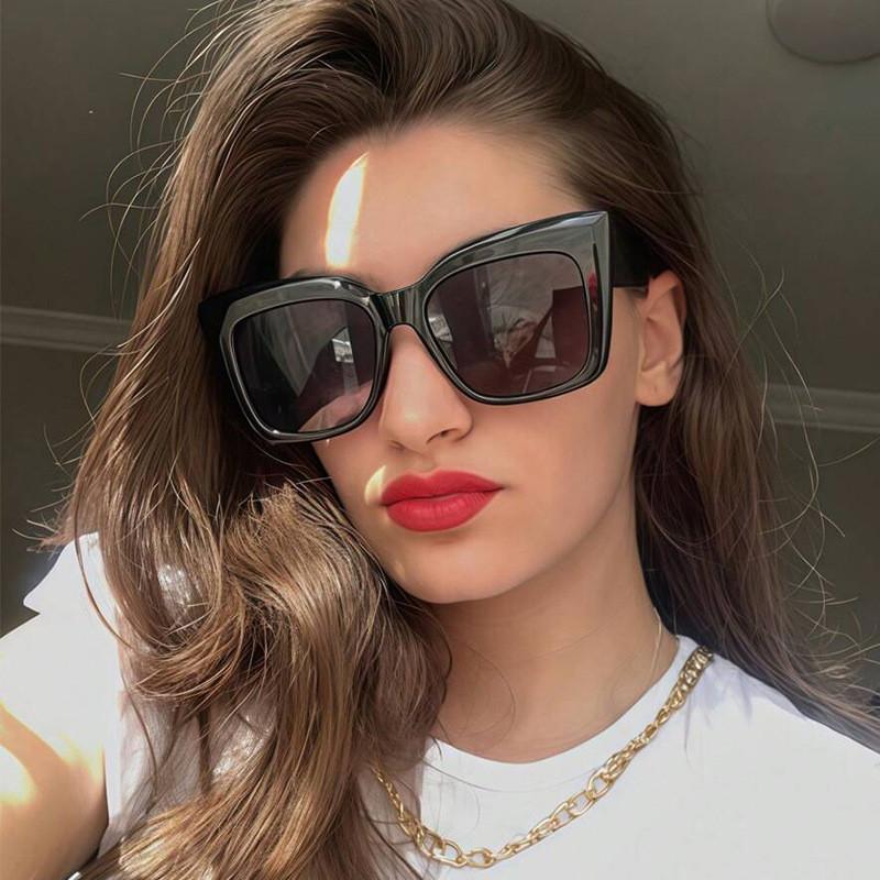 Geometric Frame Sun Glasses With Uv400 Coating For Outdoor Travel And Parties