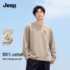 Jeep Мужская хлопковая футболка с длинным рукавом, плотная