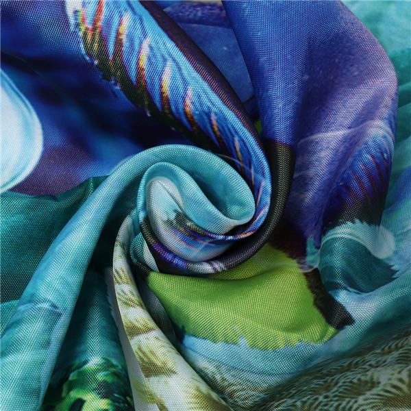 4 шт., водонепроницаемая занавеска для душа в морском стиле с дельфином, противоскользящий коврик, коврик для унитаза, комплект для ванной комнаты