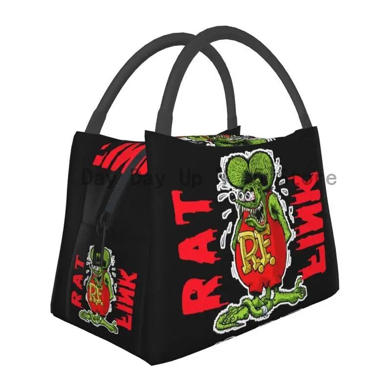 Ratfink Ride изолированные сумки для обеда для школы и офиса Rat Fink водонепроницаемый термохолодильник Bento Box женский ланч-бокс