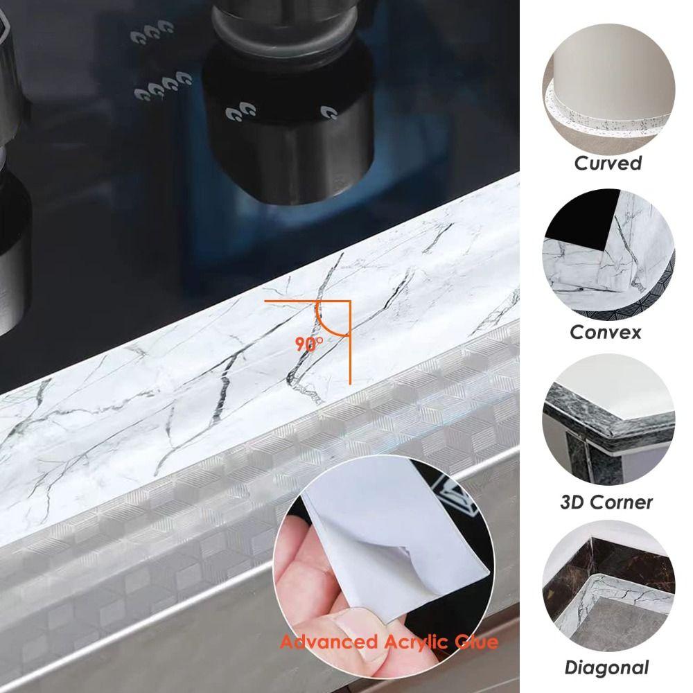 Professional Mildew-proof Caulk Tape Self Adhesive Decorative Kitchen Sealant Strip Colorful Countertop Sealing Tape Household