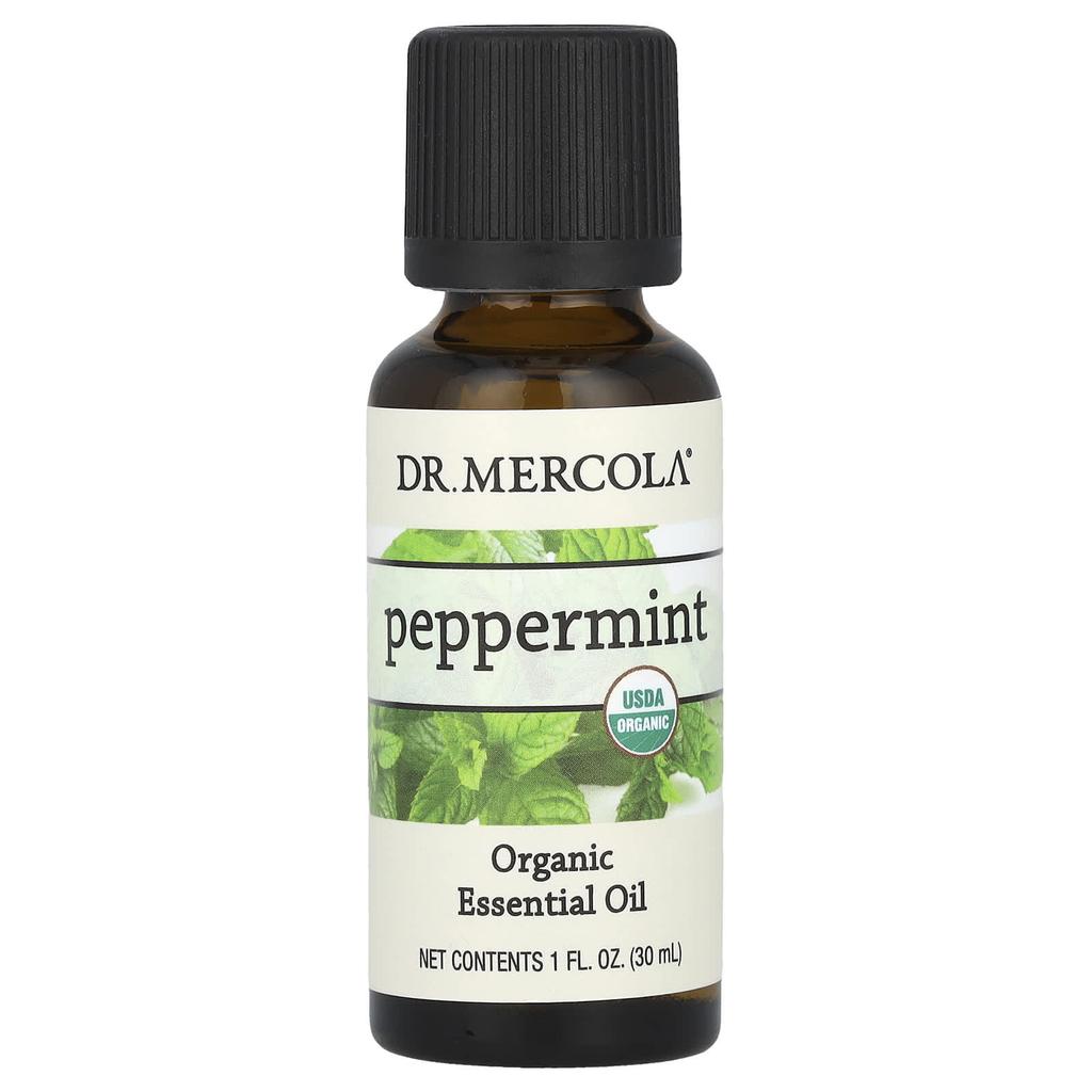 Dr. Mercola Organic Essential Oil, Peppermint, 1 Fl Oz (30 Ml)
