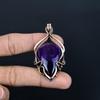 Amethyst Pendant Gemstone Jewelry, 999 Copper Wire Wrapped Pendant, Gift For Women Handmade Pendant