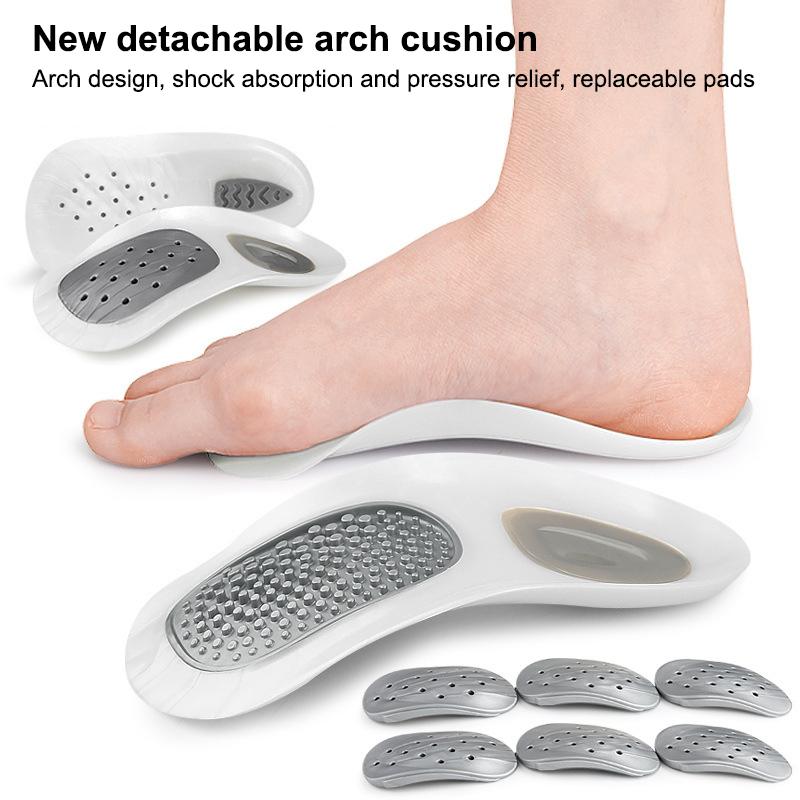 1 пара ортопедических полустелек для обуви, съемный массажер для стоп, стельки для обуви, облегчение боли в своде стопы, уход за стопами, аксессуары для обуви