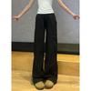 Quick-drying Work Pants for Women's Summer Thin New High Waist Draping Straight-leg Retro Casual Wide-leg Sports Pants