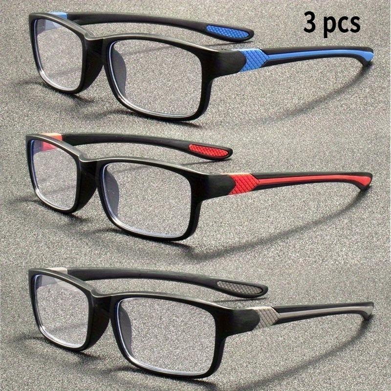 3 пары мужских ретро очков с полной оправой для чтения с увеличением, удобные в носке, подходят для ежедневного использования