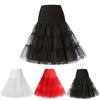 Юбка-фонарик из газовой ткани с высокой талией, многослойным подолом, мини-юбка однотонного цвета, трапециевидная юбка для вечеринки