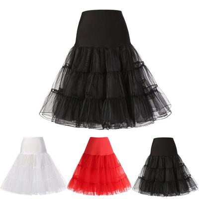 Юбка-фонарик из газовой ткани с высокой талией, многослойным подолом, мини-юбка однотонного цвета, трапециевидная юбка для вечеринки