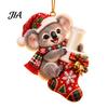 Decorative Money Holder for Holidays Christmas Cute Animal Cash Gift Ornament, 2D Flat Squirrel Fox Rabbit Dog Raccoon Festive Family Acrylic