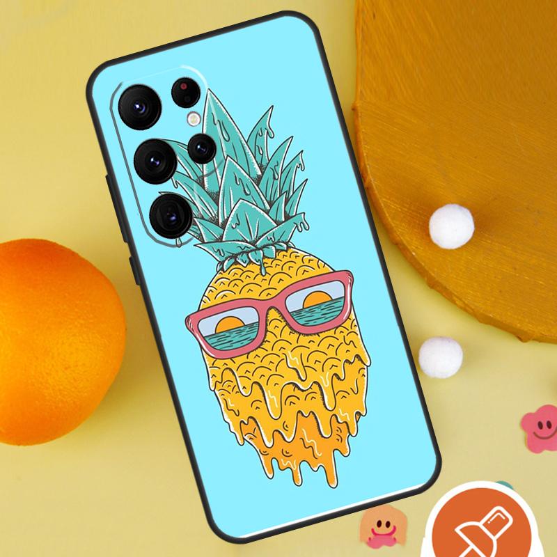 Tropical Pineapple Case For Samsung Galaxy S25 Ultra S24 S23 S22 S21 Ultra S9 S10 S20 Plus S24 FE Funda Cover