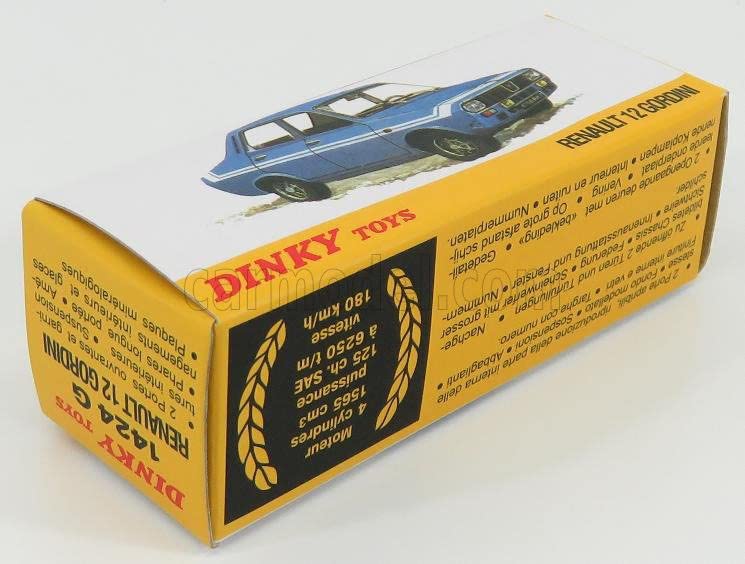 DINKY TOYS масштаб Renault 12 Gordini Синий Renault 12 Gordini Репродукция Литая модель автомобиля 1424G 1/43