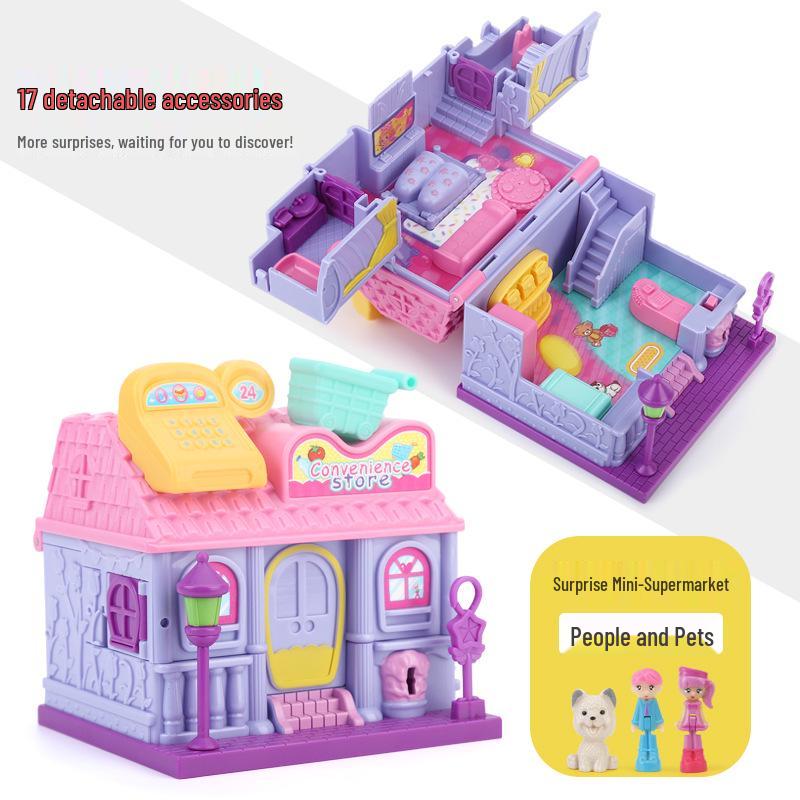 Princess Dollhouse Magic Book Surprise Box - Pretend Play Treasure & Blind Box Gift for Girls