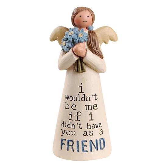 Angel Ornament Exquisite Workmanship Friendship Angel Statue Resin Angel Sculpture for Home Decoration