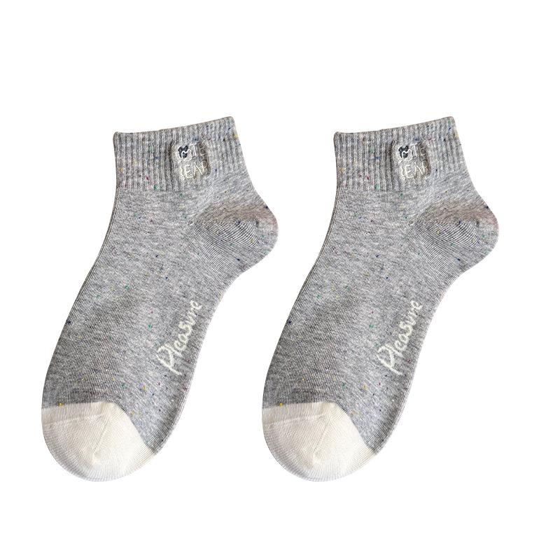 Женские летние тонкие новые низкие впитывающие пот полосатые милые короткие носки-лодочки