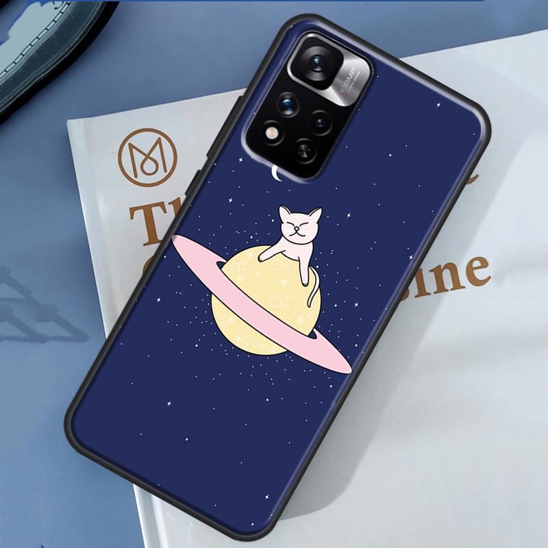 Чехол с котами в космосе для Xiaomi Redmi Note 14 13 Pro 12 11 9 10 9S 10S 11S 12S Redmi 13C 10C 12C 14C