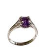 Natural Amethyst Gemstone 925 Sterling Silver Designer Ring Size 4.5 US