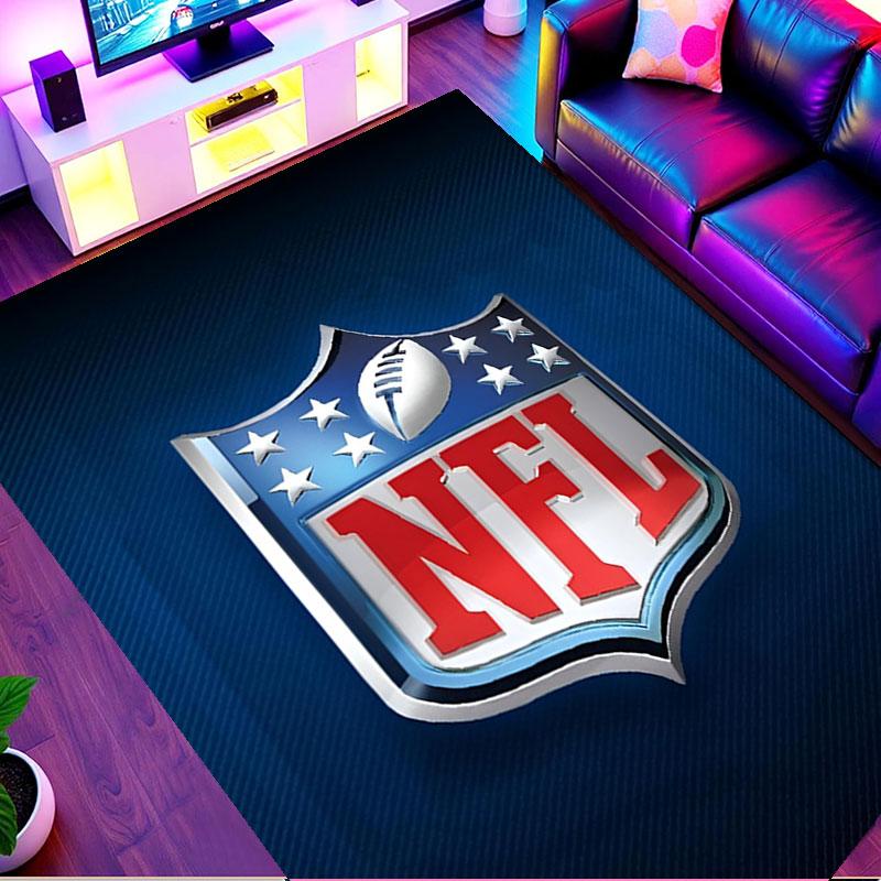 Ковер с принтом NFL, Моющийся напольный ковер, Для прихожей, Общежития, Прачечной, Офиса, Кабинета, Декор дома, Подарок на День рождения, Рождество