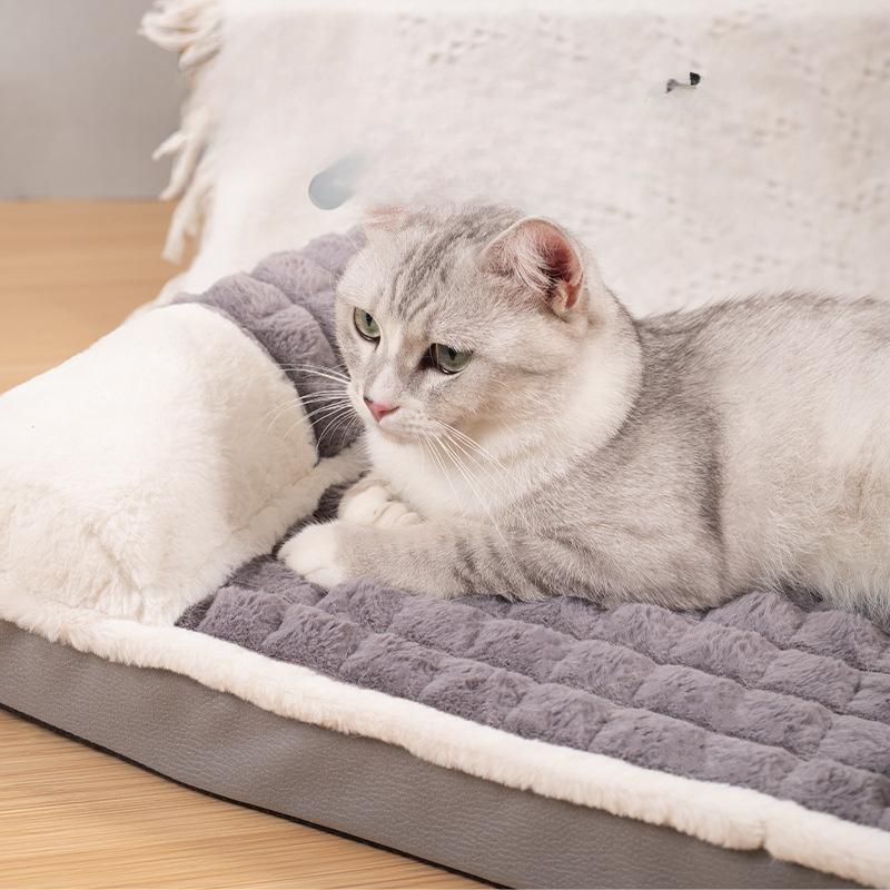 Pet Mat Cat Nest Pet Plush Nest Autumn and Winter Warm Removable and Washable Four-season Universal Cat Bed Cat Mat
