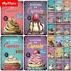 Металлическая табличка MyPlate Cupcake Винтажная табличка Магазин тортов Жестяная табличка Декор стены для бара клуба мужской берлоги Художественная картина Постер Подарок