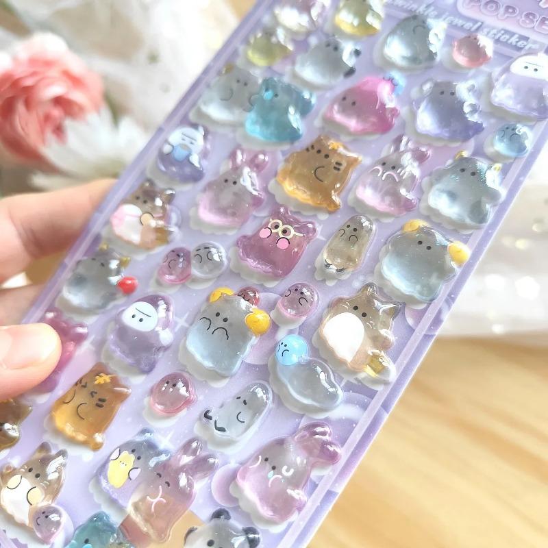 Новые мультяшные японские призраки 3D рельефные наклейки альбом DIY дневник милые канцелярские товары наклейки для кампуса