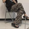 Leopard Print High-Waist Wide-Leg Summer Pants for Women - Loose, Thin, and Stylish for 2024