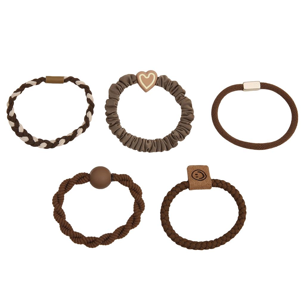 5cm 5pcs/bag New High Elasticity Rubber Band Fabric Hair Loop for Girls Hair Ornament