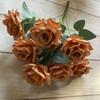 Accessories 9 Heads Wedding Camellia Rose Fake Floral Artificial Flower Holding Bouquets