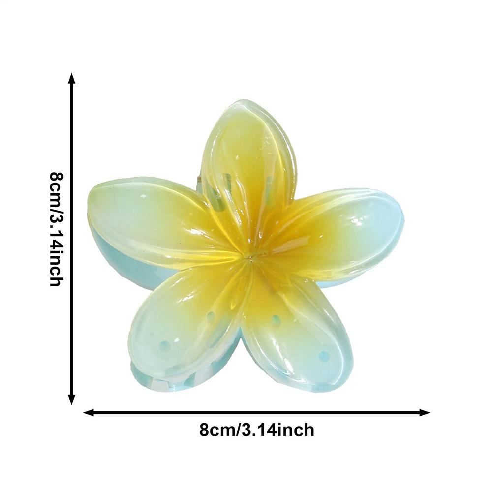 Гавайские заколки-крабы с цветами, отпускные заколки для волос в виде яиц и цветов, гавайские пляжные крабы, богемная заколка для волос для девочек, красочный аксессуар для волос